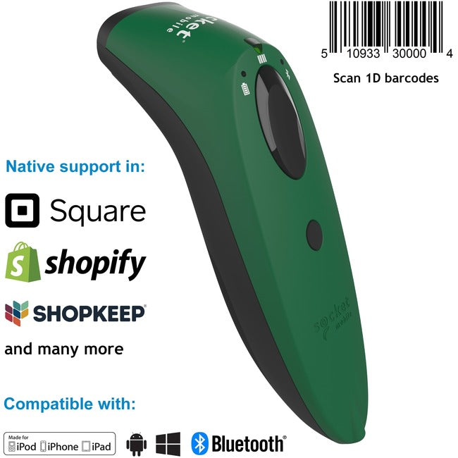 SocketScan&reg; S730, 1D Laser Barcode Scanner, Green CX3404-1862