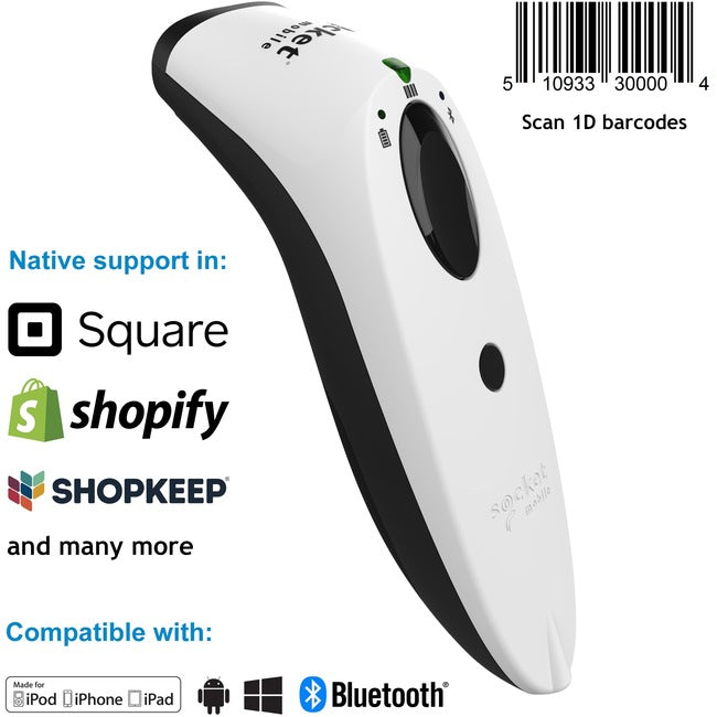 SocketScan&reg; S730, 1D Laser Barcode Scanner, White CX3406-1864