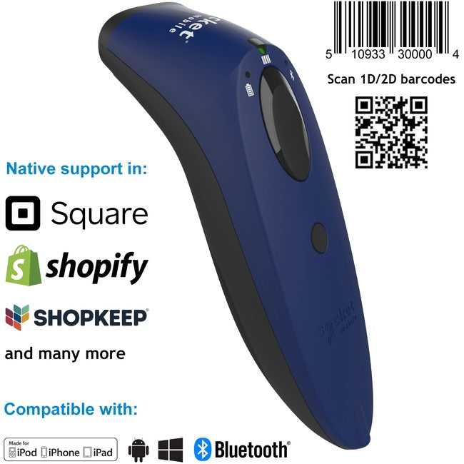 SocketScan&reg; S740, 1D/2D Imager Barcode Scanner, Blue CX3431-1881