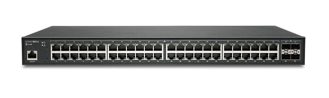 SonicWall SWS14-48 - 48-Port Gigabit Switch with 4 SFP+ Slots, Non-PoE, Compact, Energy-Efficient 02-SSC-2465
