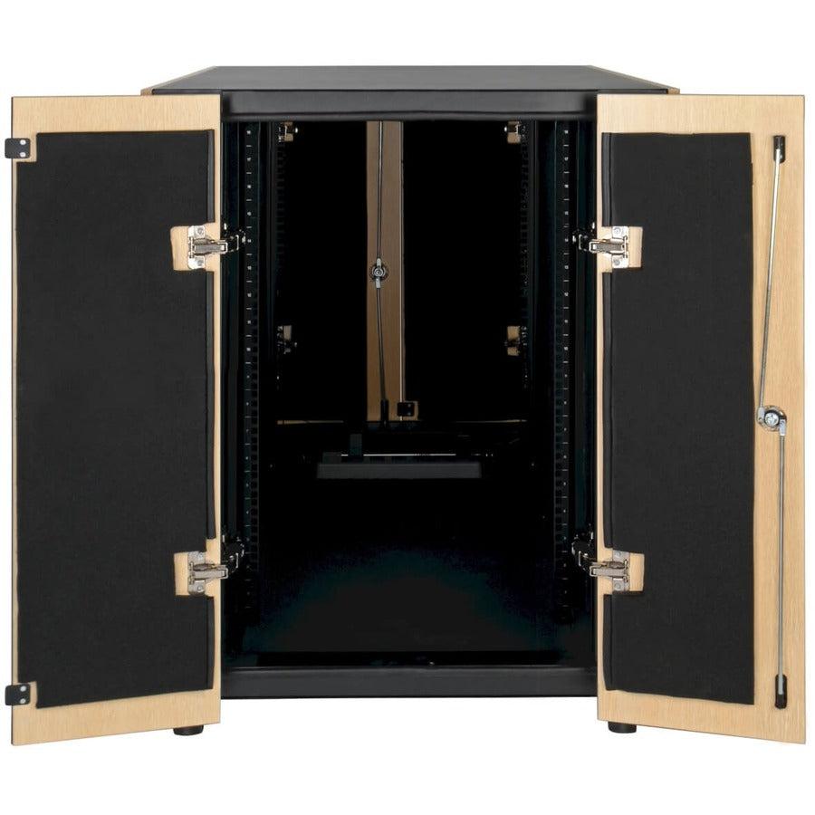 Soundproof Server Rack Enclosure - 18U Half-Height Acoustic Cabinet | Tripp Lite SRQ18U