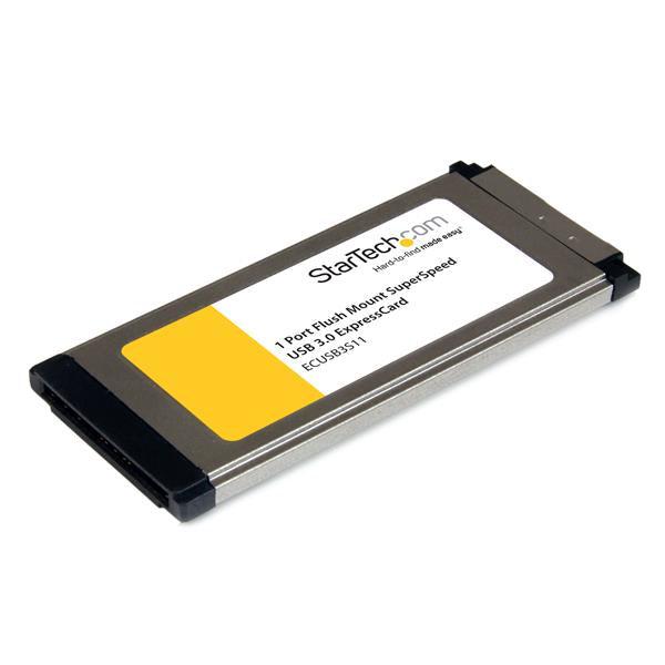 Startech.Com 1 Port Flush Mount Expresscard Superspeed Usb 3.0 Card Adapter With Uasp Support