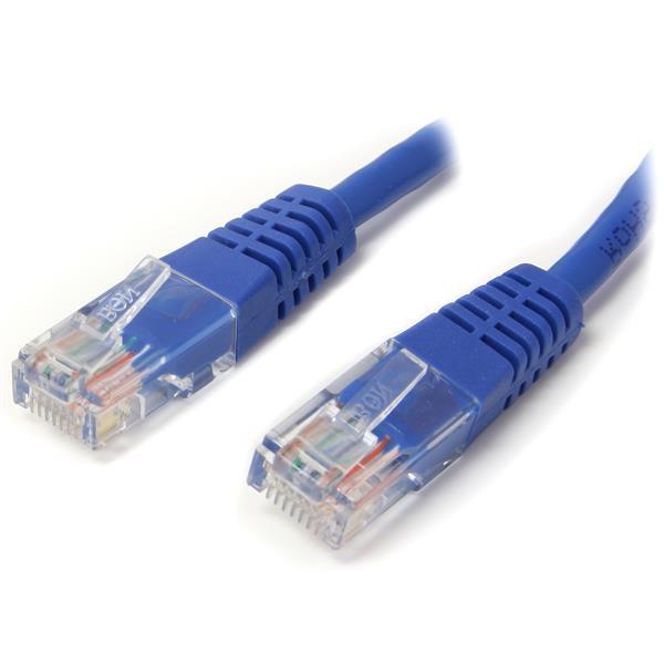 Startech.Com 1 Ft Cat5E Blue Molded Rj45 Utp Cat 5E Patch Cable - 1Ft Patch Cord