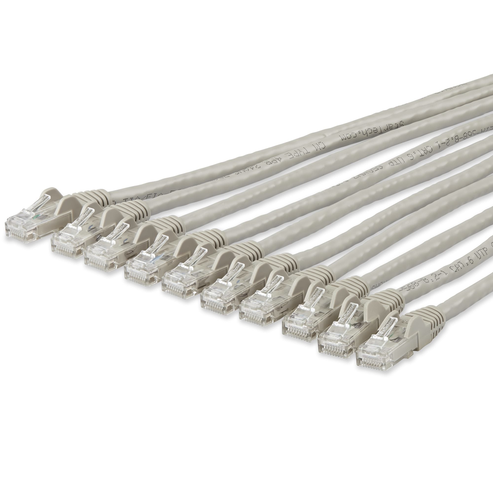 Startech.Com 10 Ft. Cat6 Ethernet Cable - 10 Pack - Etl Verified - Green Cat6 Patch Cord - Snagless Rj45 Connectors - 24 Awg Copper Wire – Utp Ethernet Cable