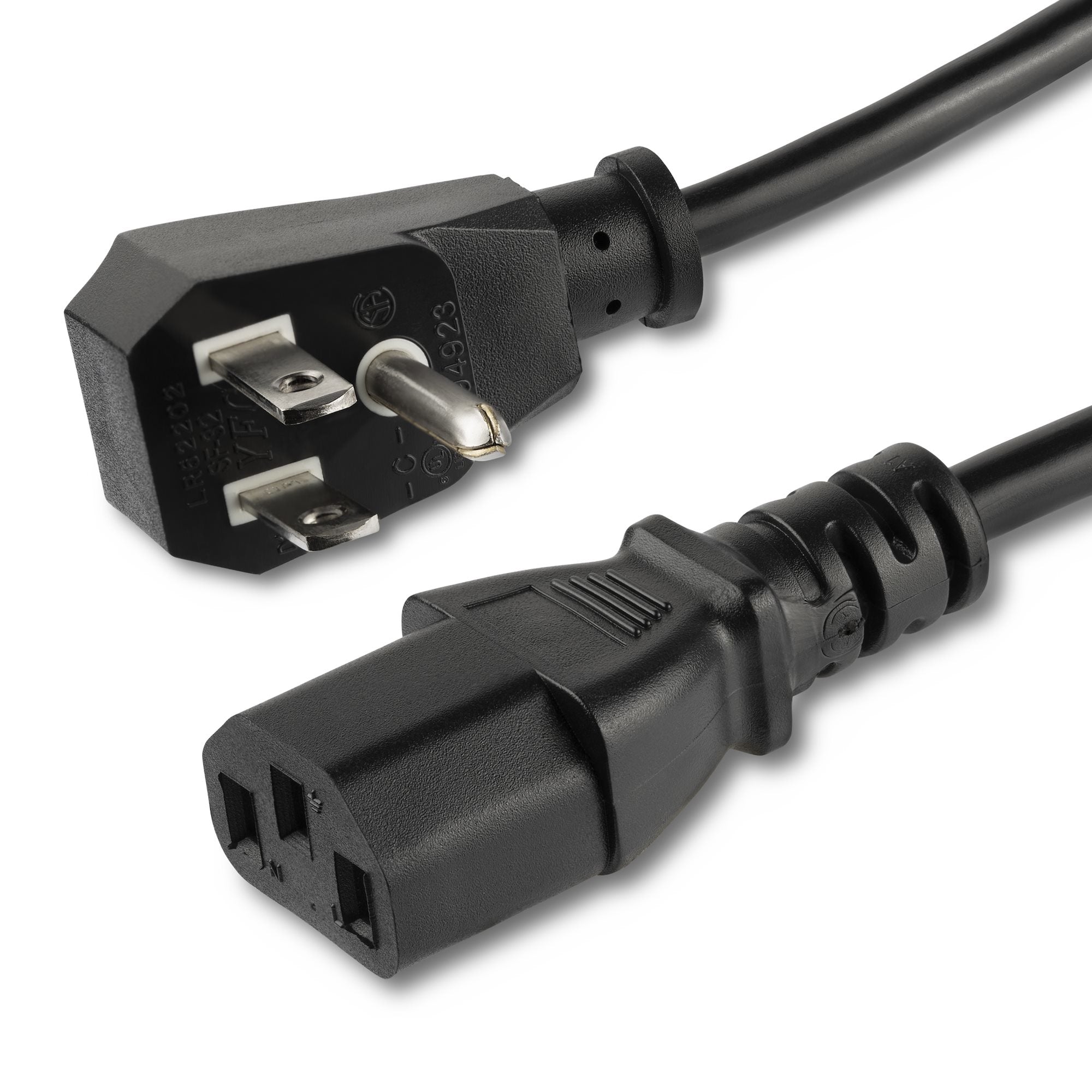 Startech.Com 10Ft (3M) Computer Power Cord, Flat Nema 5-15P To C13, 10A 125V, 18Awg, Black
