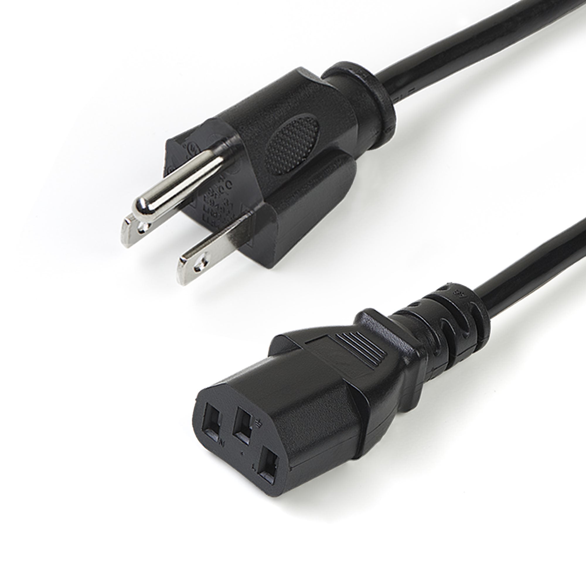 Startech.Com 10Ft (3M) Computer Power Cord, Nema 5-15P To C13, 10A 125V, 10 Pack, 18Awg, Black
