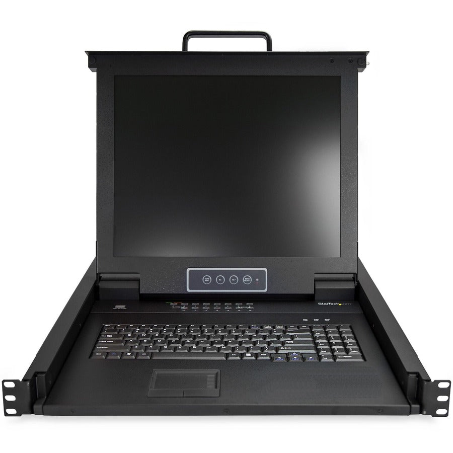 StarTech.com 16 Port Rackmount KVM Console w/ Cables - Integrated KVM Switch w/ 17 LCD - 1U LCD KVM Drawer 50000 MTBF - USB + VGA Support" RKCONS1716K