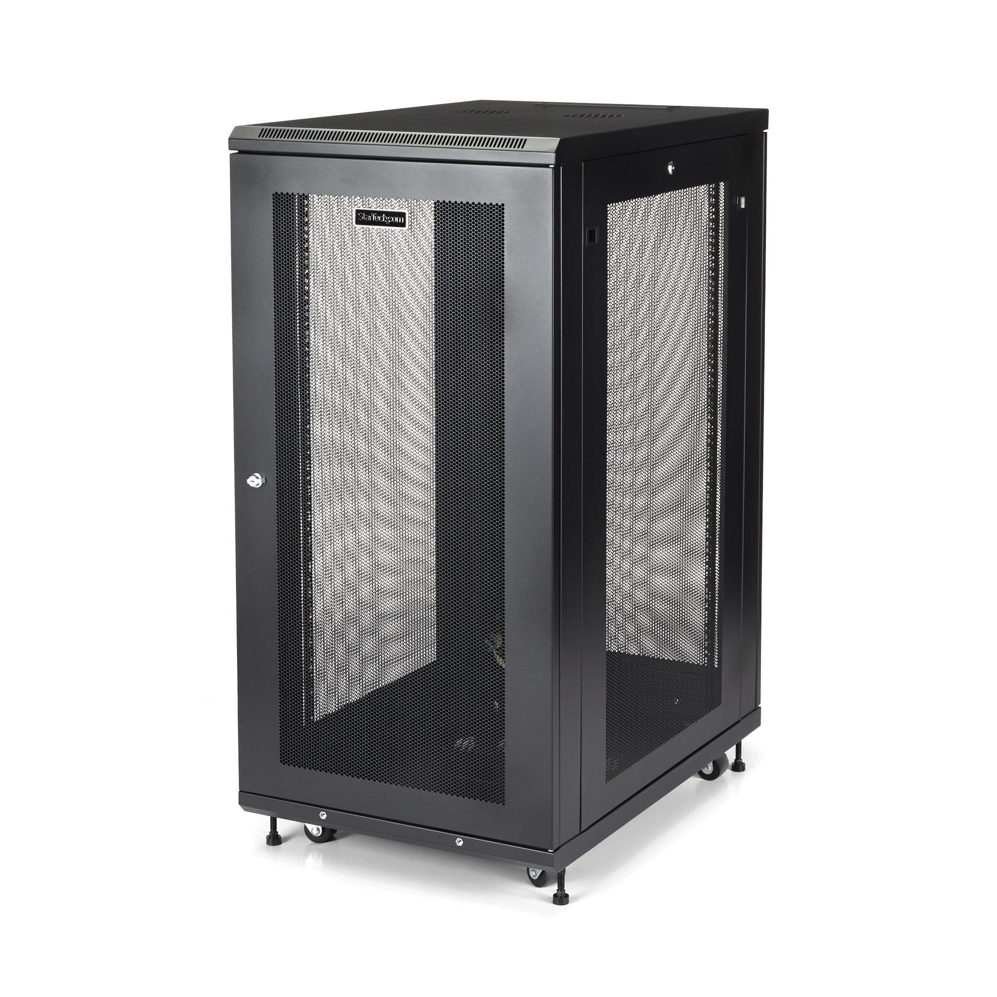 Startech.Com 19In 24U Server Rack Cabinet - 4-Post Adjustable Depth (2" To 30") Network Equipment