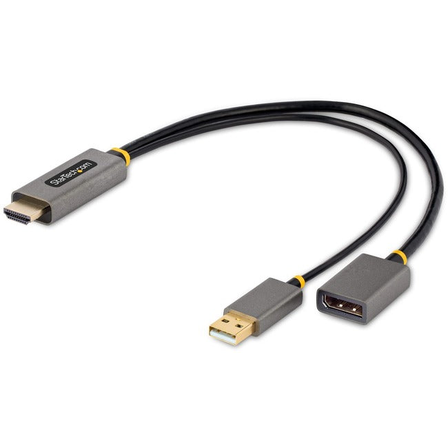 Startech.Com 1Ft (30Cm) Hdmi To Displayport Adapter, 4K 60Hz Hdr Hdmi Source To Dp Monitor, Usb Bus Powered, Hdmi 2.0 To Displayport 1.2