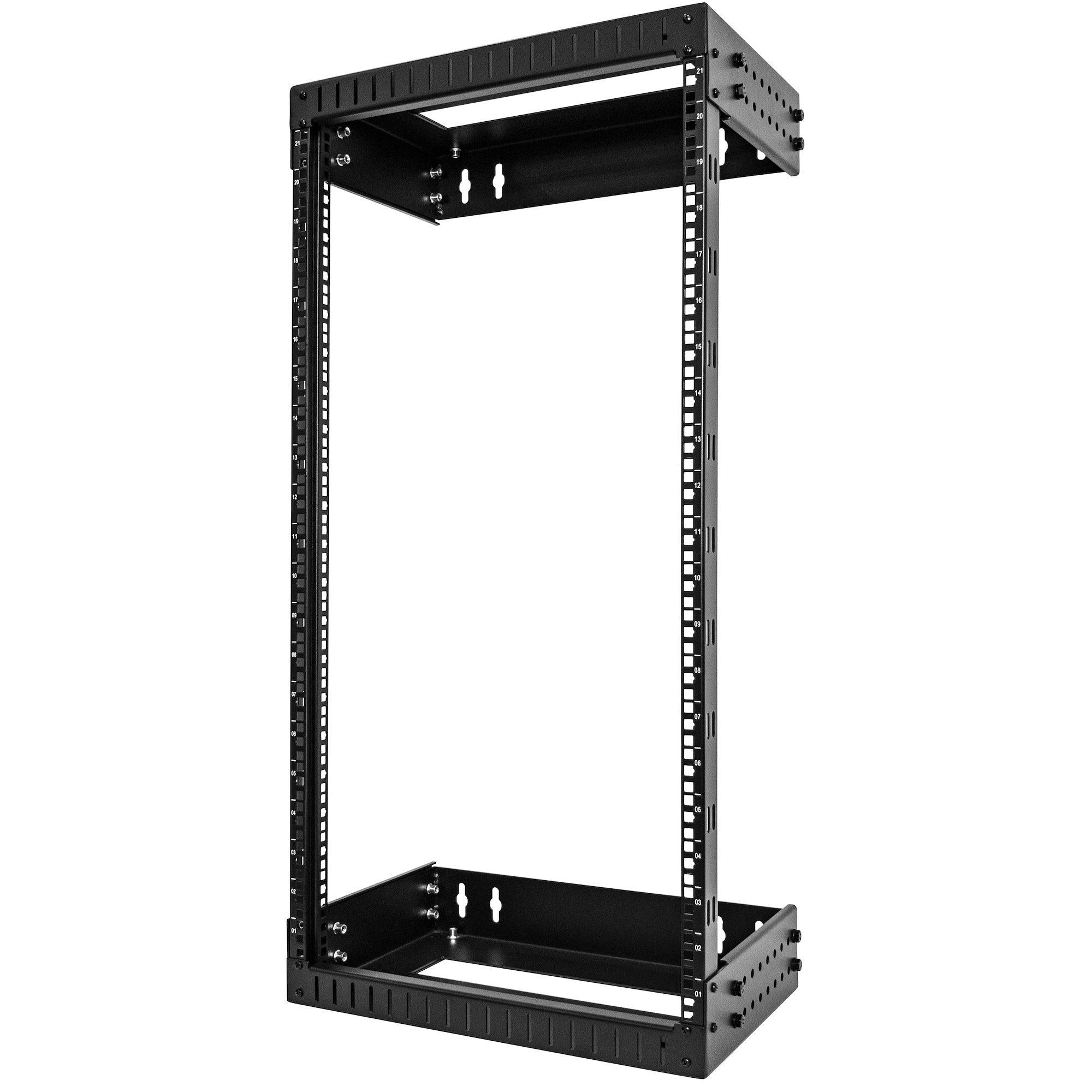 Startech.Com 21U 19" Wall Mount Network Rack - Adjustable Depth 12-20" 2 Post Open Frame Server Room Rack For Av/Data/ It Communication/Computer Equipment/Switch W/Cage Nuts & Screws