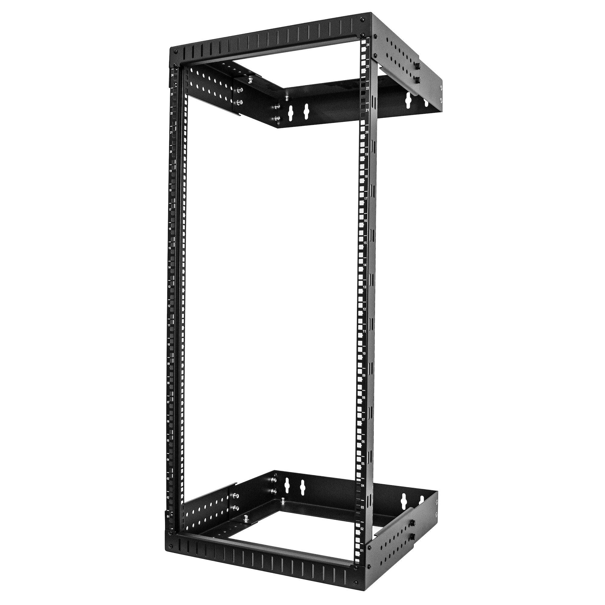 Startech.Com 24U 19" Wall Mount Network Rack - Adjustable Depth 12-20" 2 Post Open Frame Server Room