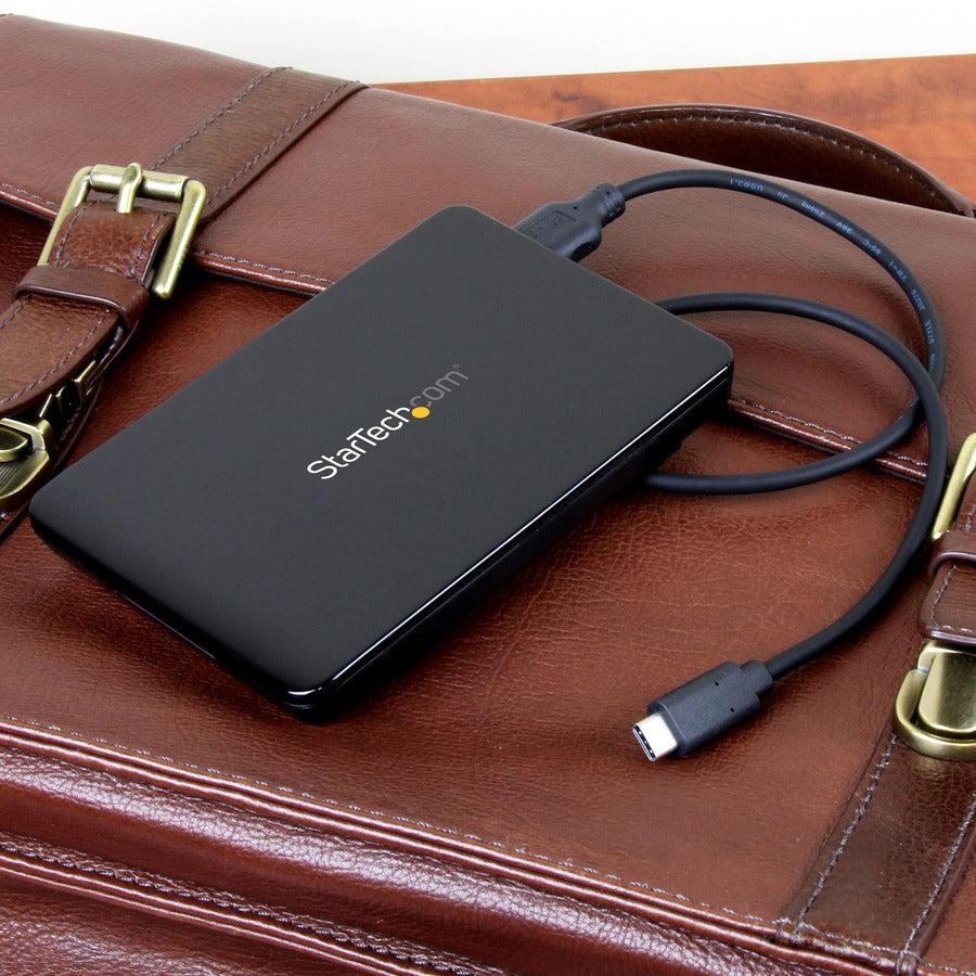 StarTech.com 2.5 USB-C Hard Drive Enclosure &acirc;&euro;" USB 3.1 Type C &acirc;&euro;" Tool-less &acirc;&euro;" External Hard Drive Case &acirc;&euro;" SSD USB C HDD Enclosure" S251BPU31C3