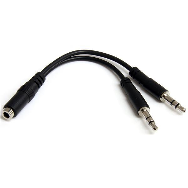 Startech.Com 3.5Mm 4 Position To 2X 3 Position 3.5Mm Headset Splitter Adapter - F/M