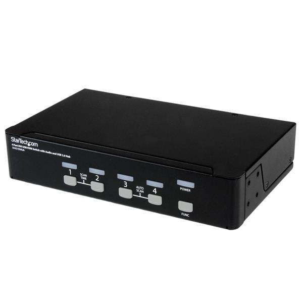 Startech.Com 4 Port Dvi Usb Kvm Switch With Audio And Usb 2.0 Hub