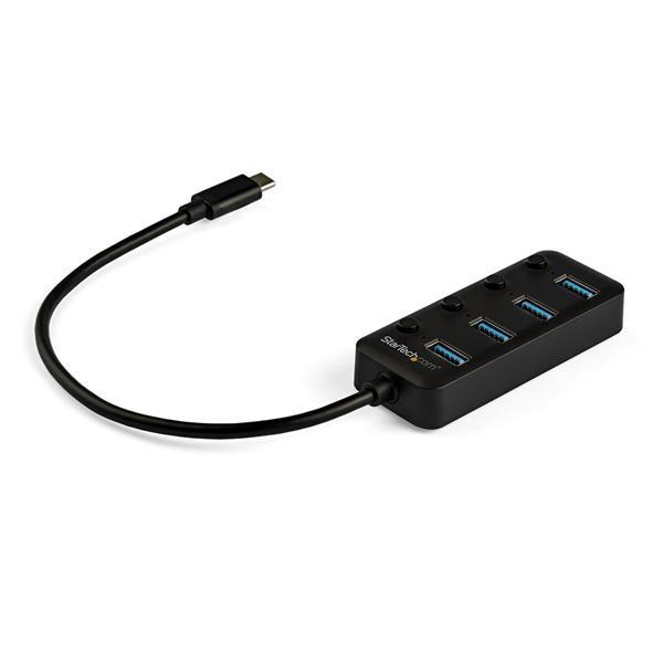 Startech.Com 4-Port Usb-C Hub - 4X Usb-A With Individual On/Off Switches