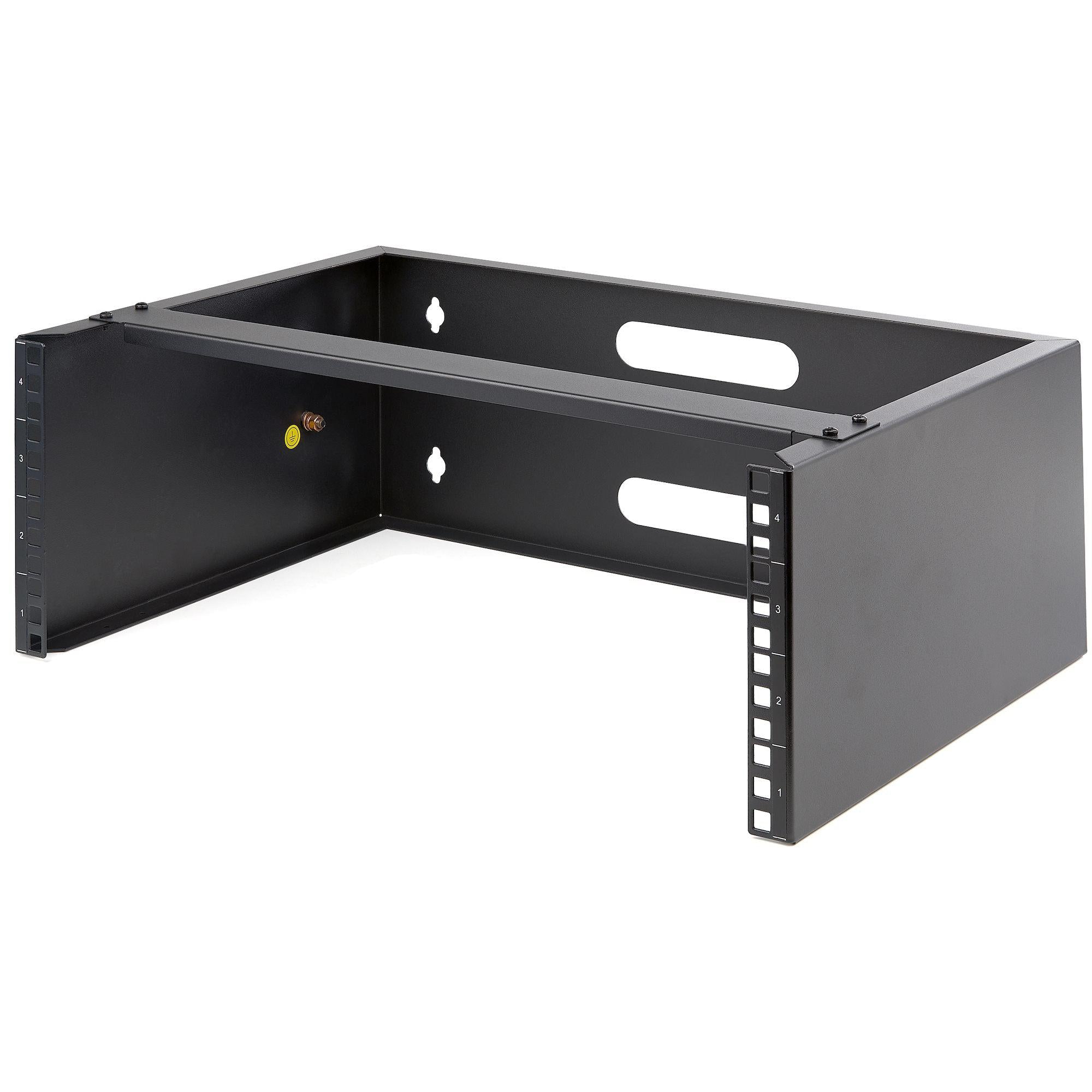 Startech.Com 4U Wall Mount Rack - 19" Wall Mount Network Rack - 13.78 Inch Deep (Low Profile) - Wall Mounting Patch Panel Bracket For Network Switches, It Equipment - 44Lb (20Kg) Capacity