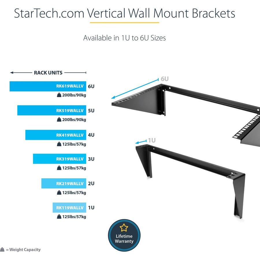 StarTech.com 5U Vertical Wall Mount Rack Bracket RK519WALLV
