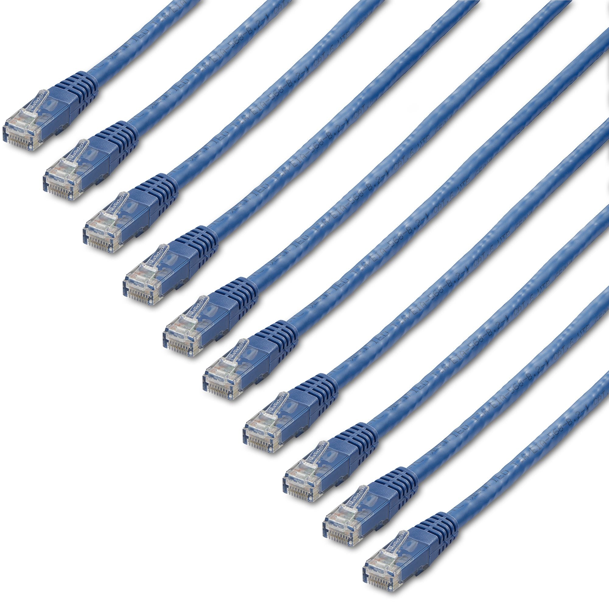 Startech.Com 6 Ft. Cat6 Ethernet Cable - 10 Pack - Etl Verified - Black Cat6 Patch Cord - Snagless Rj45 Connectors - 24 Awg Copper Wire – Utp Cable
