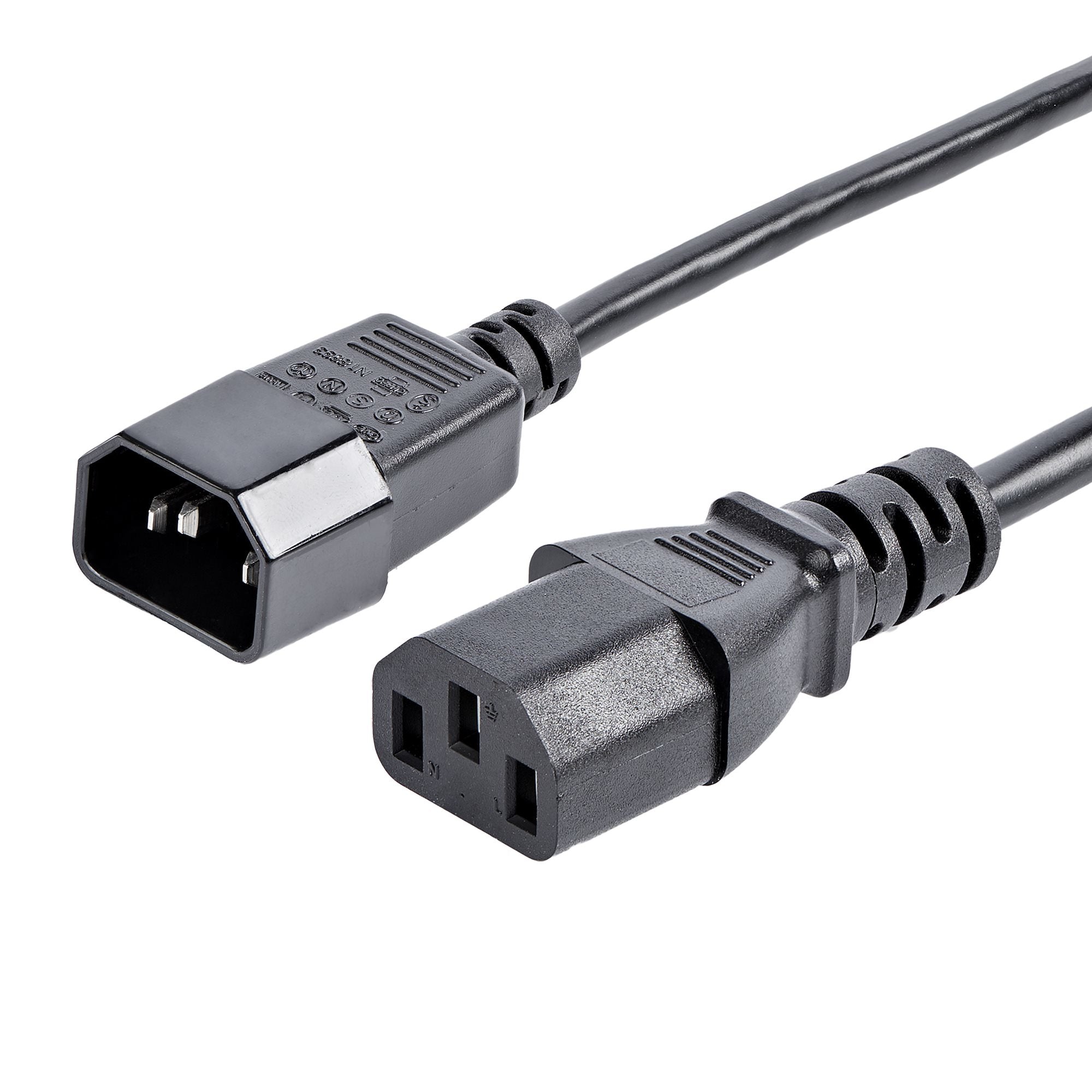 Startech.Com 6Ft (2M) Power Extension Cord, C14 To C13, 10A 125V, 18Awg, Computer Power Cord