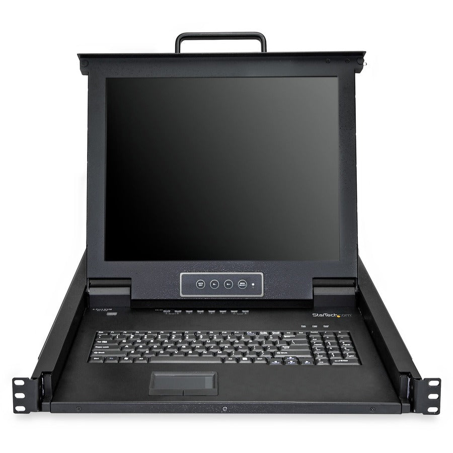 StarTech.com 8 Port Rackmount KVM Console w/ Cables - Integrated KVM Switch w/ 17 LCD - 1U LCD KVM Drawer 50000 MTBF - USB + VGA Support" RKCONS1708K