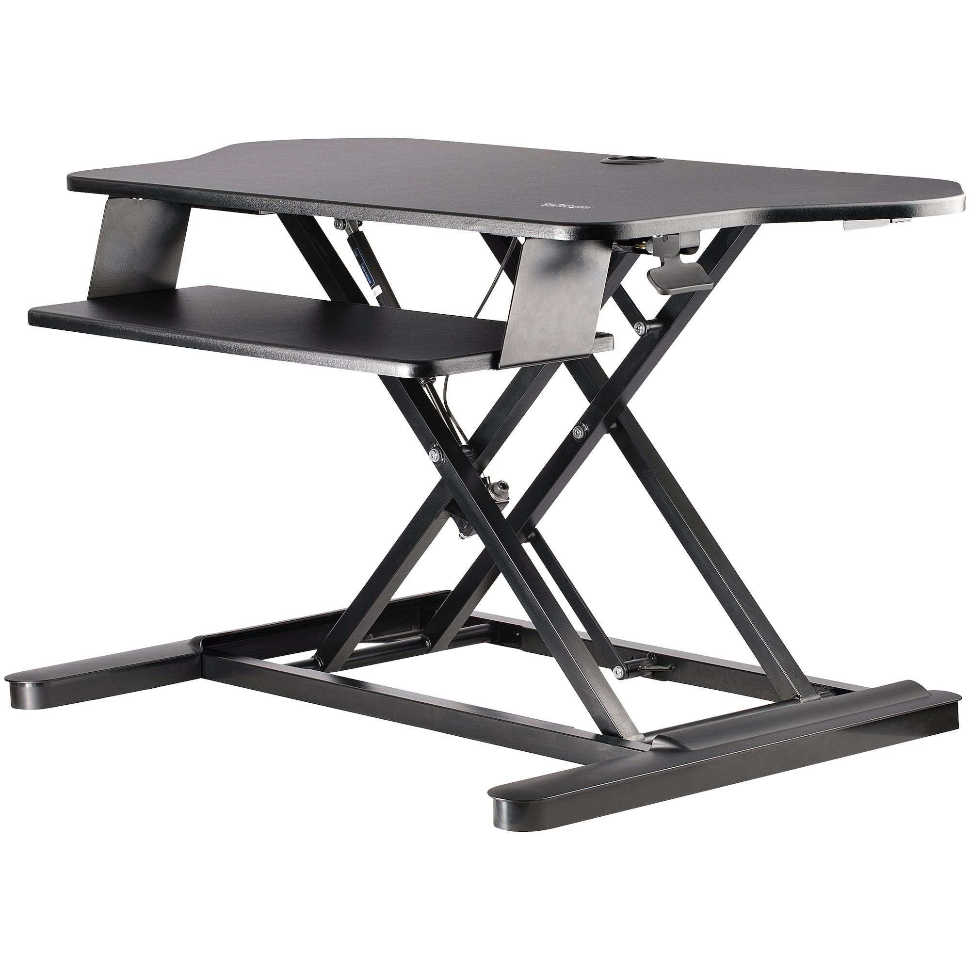 Startech.Com Corner Sit Stand Desk Converter With Keyboard Tray - Large Surface (35" X 21") - Height