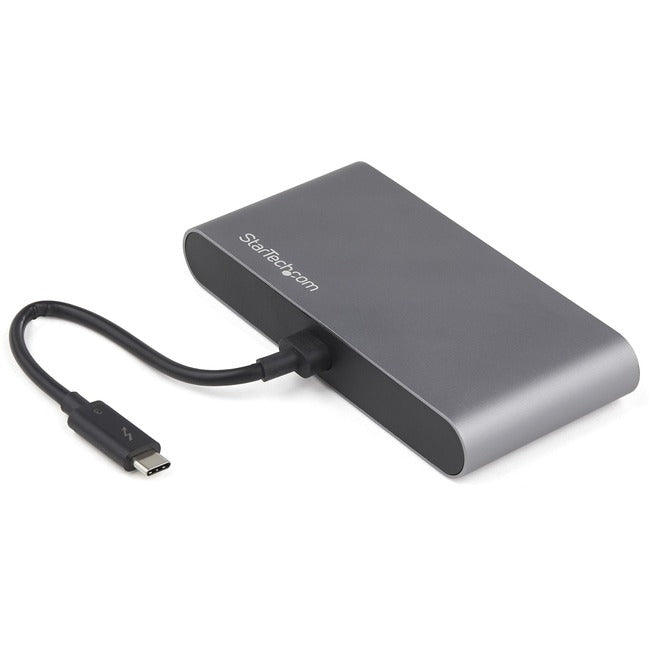 Startech.Com Thunderbolt 3 Mini Dock - Portable Dual Monitor Tb3 Docking Station Displayport 4K 60Hz - 1X Usb-A, Gbe - 28Cm (11") Cable
