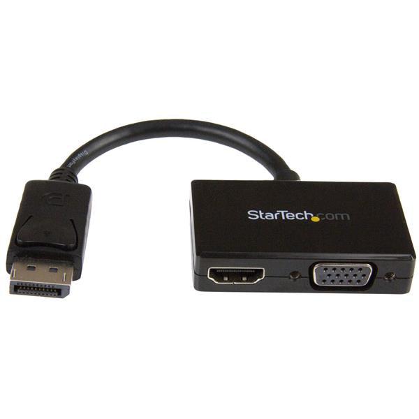 Startech.Com Travel A/V Adapter: 2-In-1 Displayport To Hdmi Or Vga