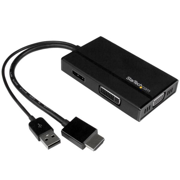 Startech.Com Travel A/V Adapter: 3-In-1 Hdmi To Displayport, Vga Or Dvi - 1920 X 1200