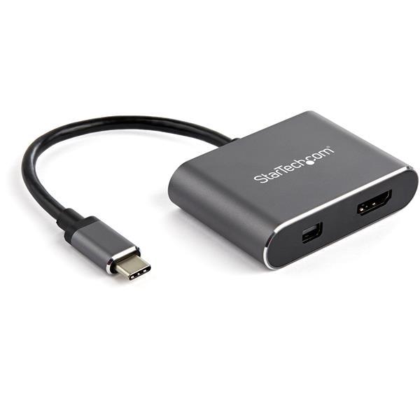 Startech.Com Usb C Multiport Video Adapter - 4K 60Hz Usb-C To Hdmi 2.0 Or Mini Displayport 1.2