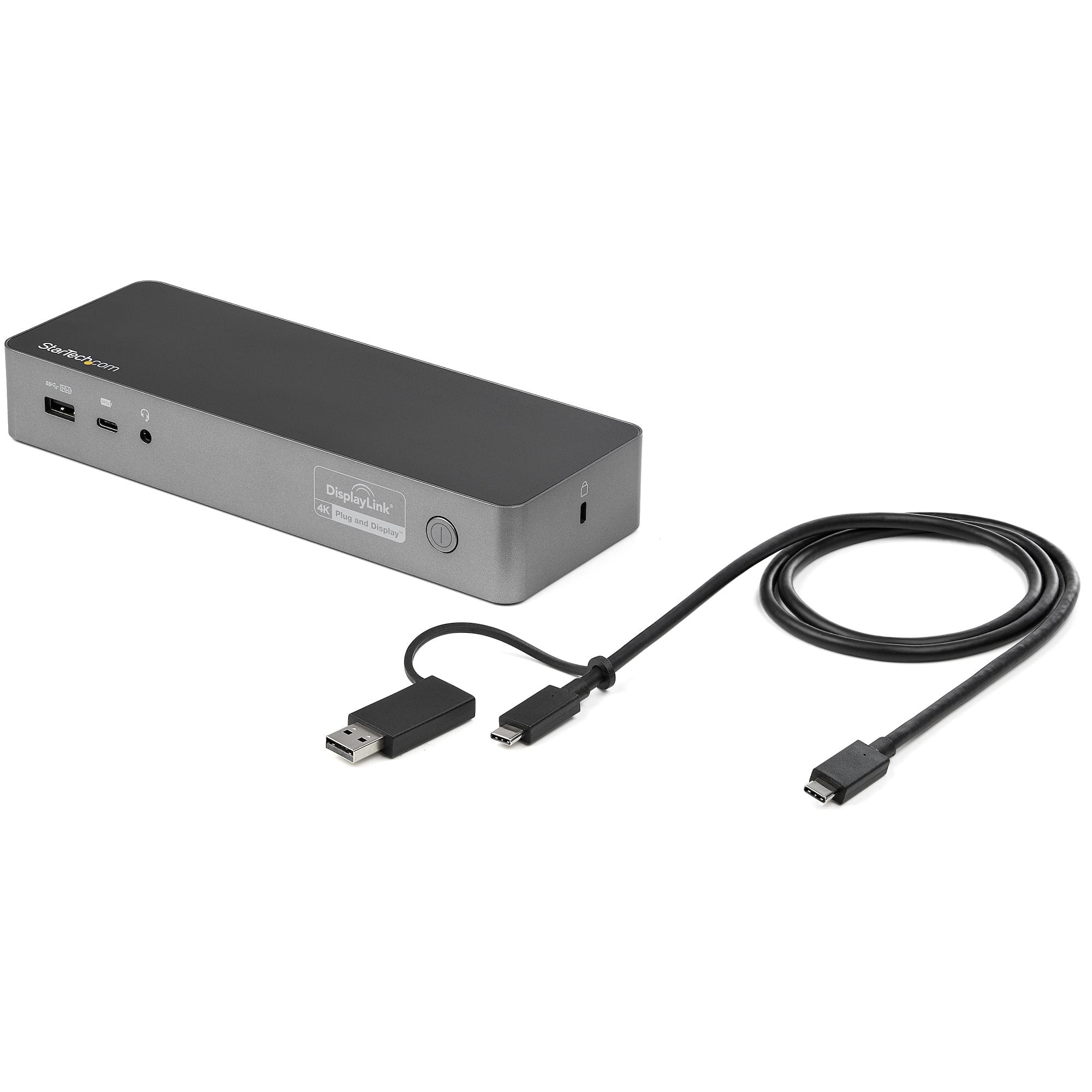 Startech.Com Usb-C & Usb-A Dock - Hybrid Universal Laptop Docking Station With Dual Monitor 4K60Hz Hdmi & Displayport - Usb 3.1 Gen 1 Hub, Gbe - 60W Power Delivery - Windows, Mac & Chrome