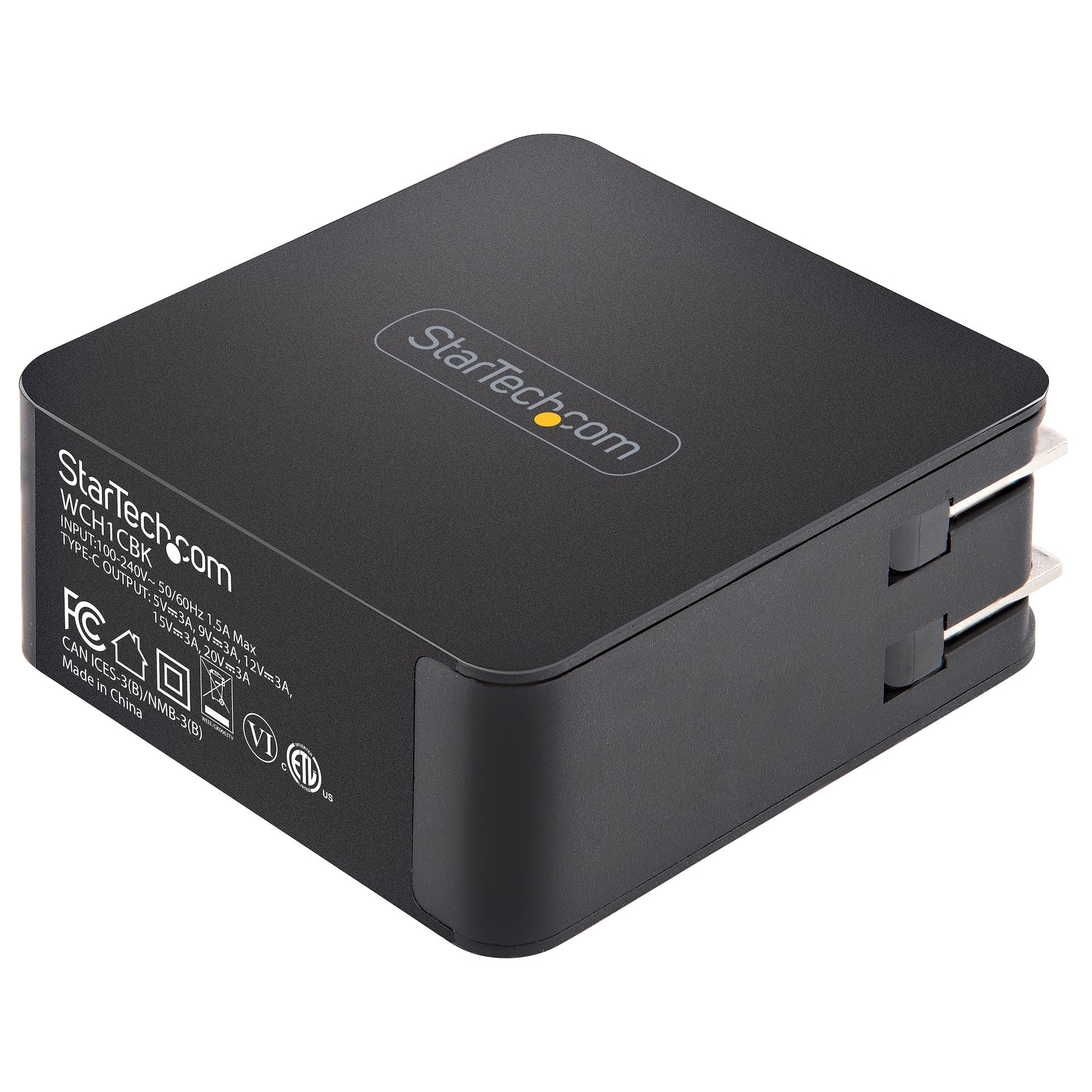 Startech.Com Usb C Wall Charger - Usb C Laptop Charger 60W Pd - 6Ft/2M Cable - Universal Compact