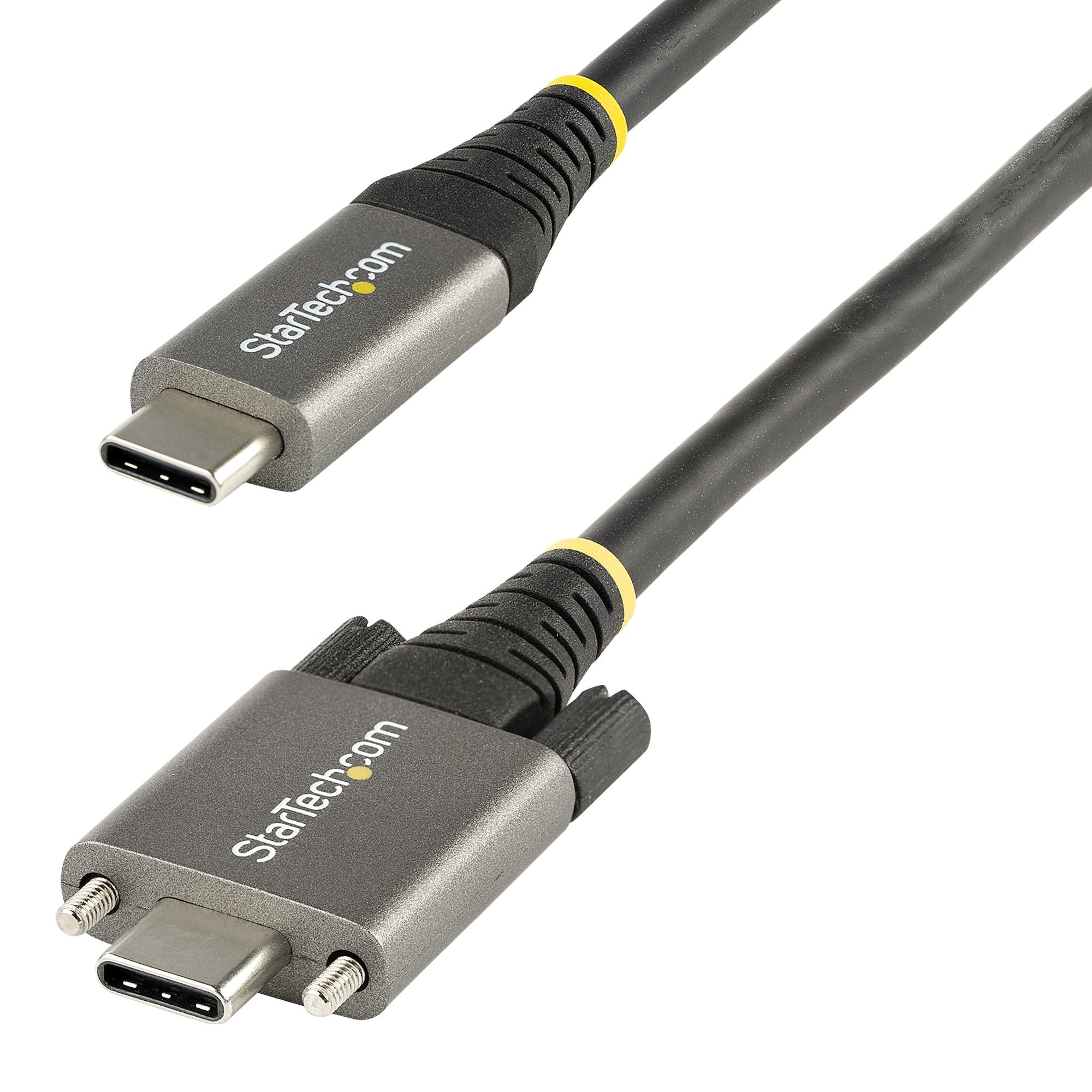Startech.Com Usb31Ccslkv50Cm Usb Cable 0.5 M Usb 3.2 Gen 2 (3.1 Gen 2) Usb C Grey, Black