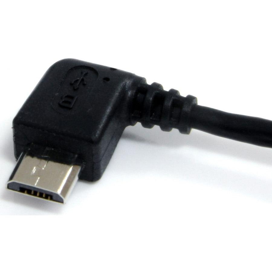 Startech.Com 1 Ft Micro Usb Cable - A To Left Angle Micro B