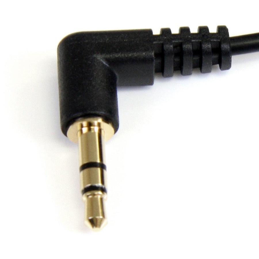 Startech.Com 1 Ft Slim 3.5Mm Right Angle Stereo Audio Cable - M/M