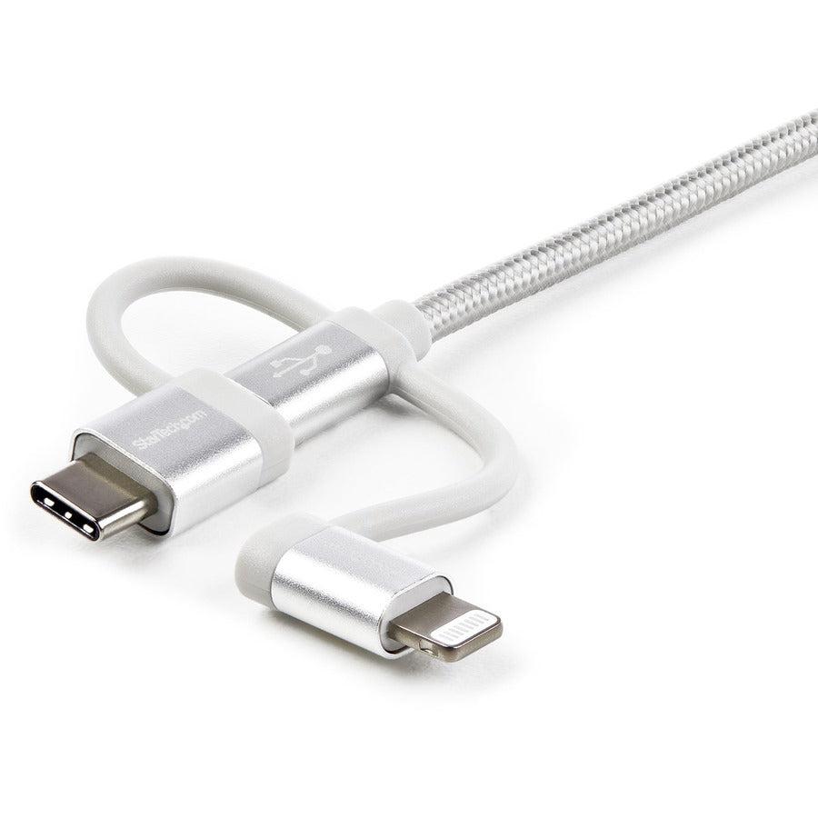 Startech.Com 1 M (3 F.T) Usb Multi Charging Cable - Usb To Micro-Usb Or Usb-C Or Lightning For