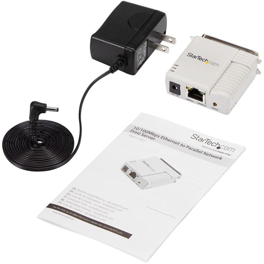 Startech.Com 1 Port 10/100 Mbps Ethernet Parallel Network Print Server