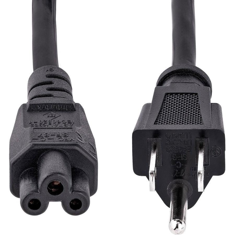 Startech.Com 10 Ft Standard Laptop Power Cord - Nema 5-15P To C5