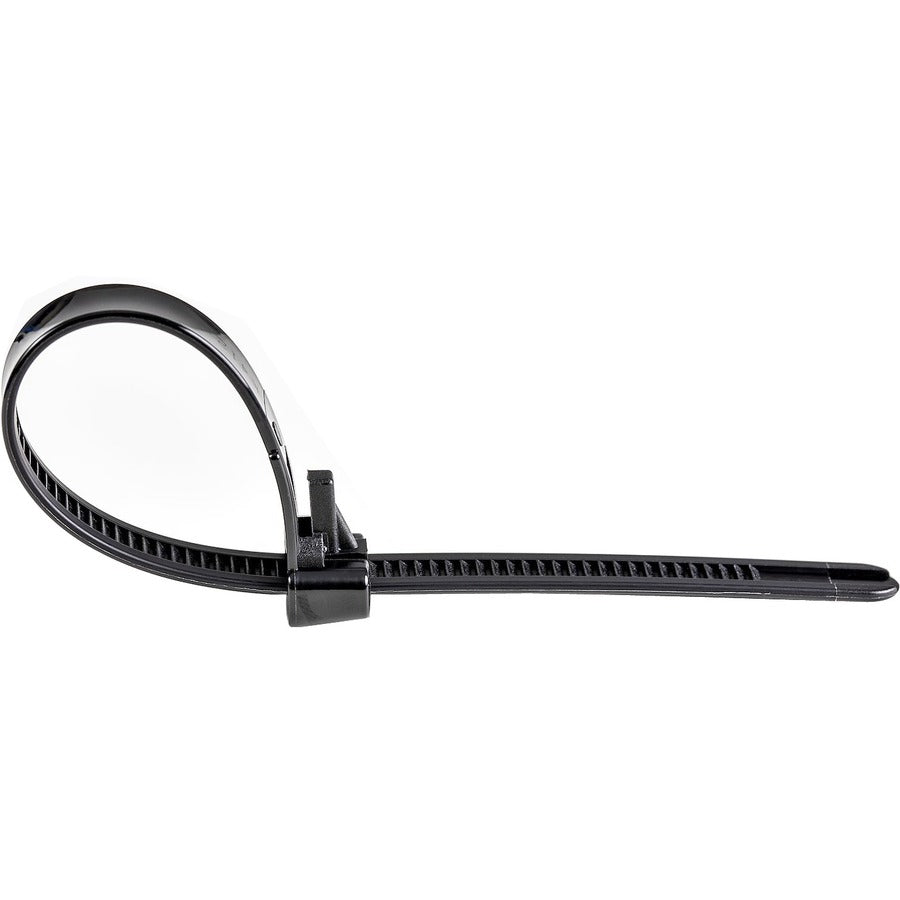 Startech.Com 100 Pack 10" Reusable Cable Ties - Black Extra Large Releasable Nylon/Plastic Zip Tie -