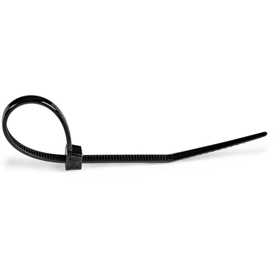 Startech.Com 100 Pack 4" Cable Ties - Black Small Nylon/Plastic Zip Tie - Adjustable