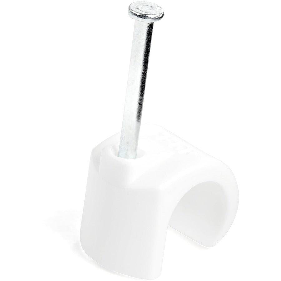 Startech.Com 100 Pack Extra Large Cable Clips With Nail - Reusable - Nail-In Clamps - Wire Holding