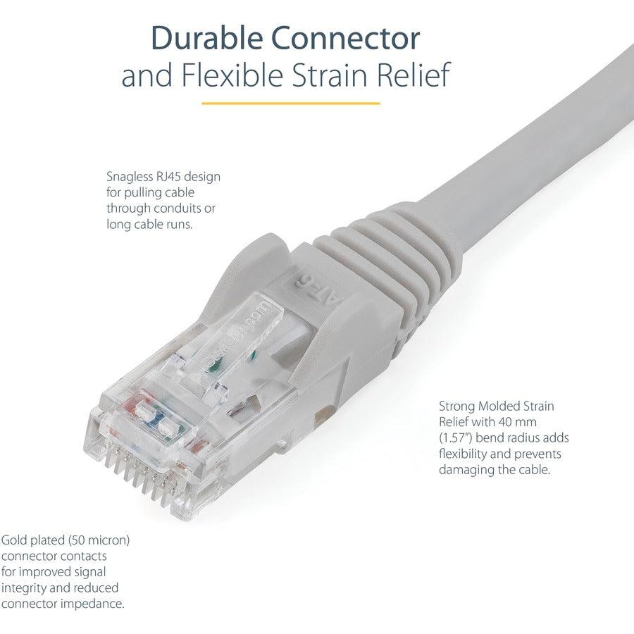 Startech.Com 100Ft Cat6 Ethernet Cable - Gray Cat 6 Gigabit Ethernet Wire -650Mhz 100W Poe Rj45