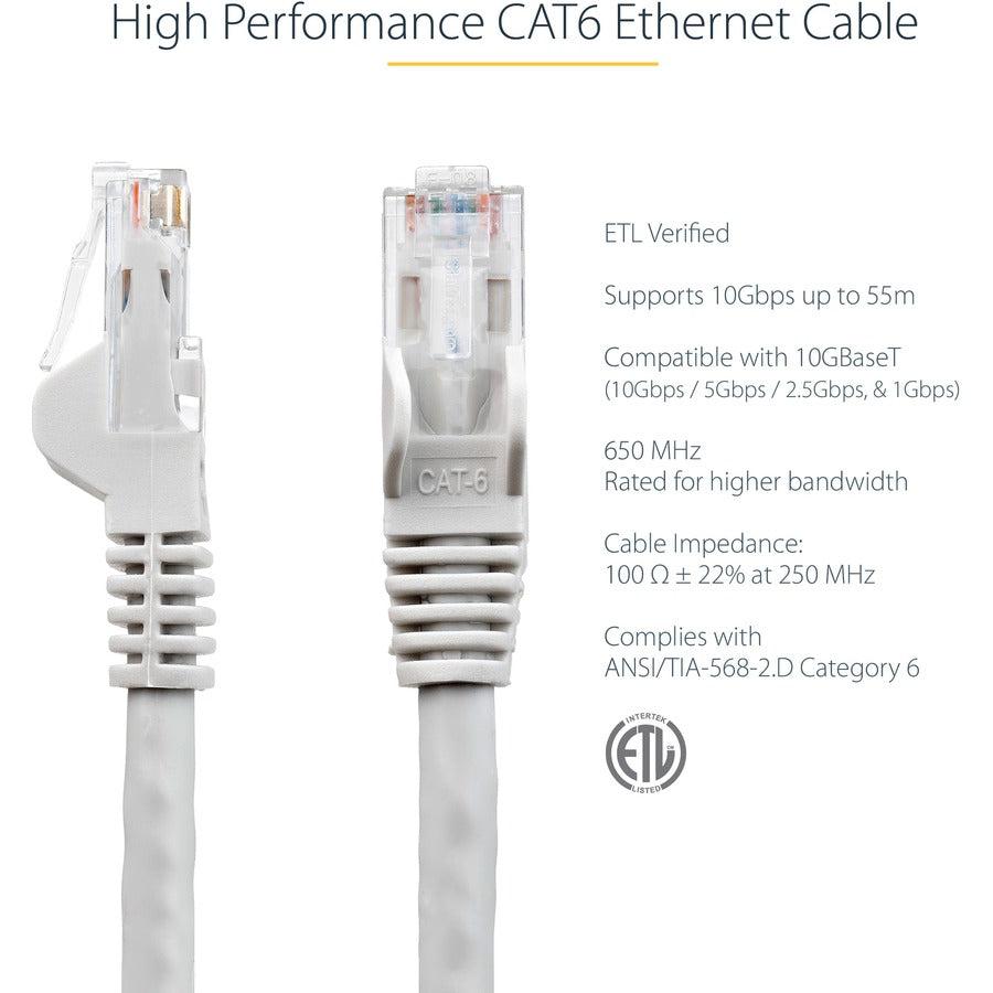 Startech.Com 10Ft Cat6 Ethernet Cable - Gray Cat 6 Gigabit Ethernet Wire -650Mhz 100W Poe Rj45 Utp Network/Patch Cord Snagless W/Strain Relief Fluke Tested/Wiring Is Ul Certified/Tia
