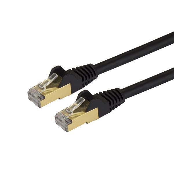 Startech.Com 10Ft Cat6A Ethernet Cable - 10 Gigabit Shielded Snagless Rj45 100W Poe Patch Cord - C6Aspat10Bk