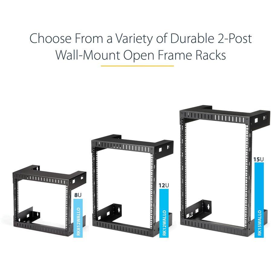 Startech.Com 15U 19" Wall Mount Network Rack - 12" Deep 2 Post Open Frame Server Room Rack For