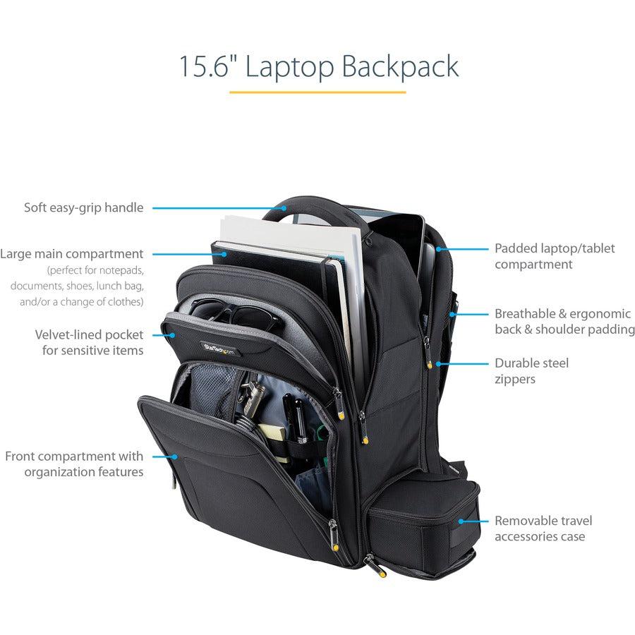 Startech.Com 15.6" Laptop Backpack With Removable Accessory Organizer Case - Professional It Tech