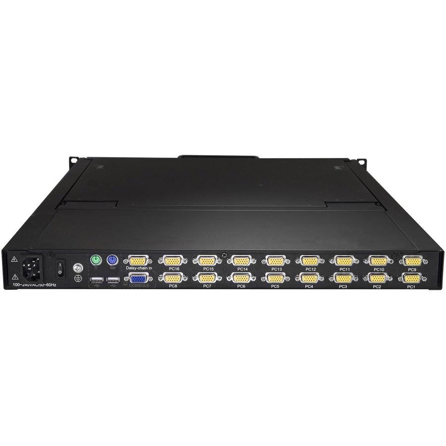 Startech.Com 16 Port Rackmount Kvm Console W/ 6Ft Cables - Integrated Kvm Switch W/ 19" Lcd