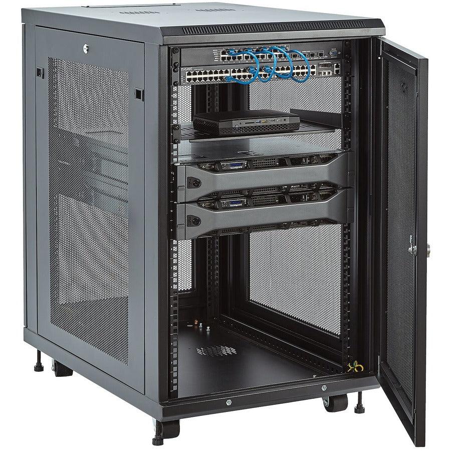 Startech.Com 19In 18U Server Rack Cabinet - 4-Post Adjustable Depth (2" To 30") Network Equipment