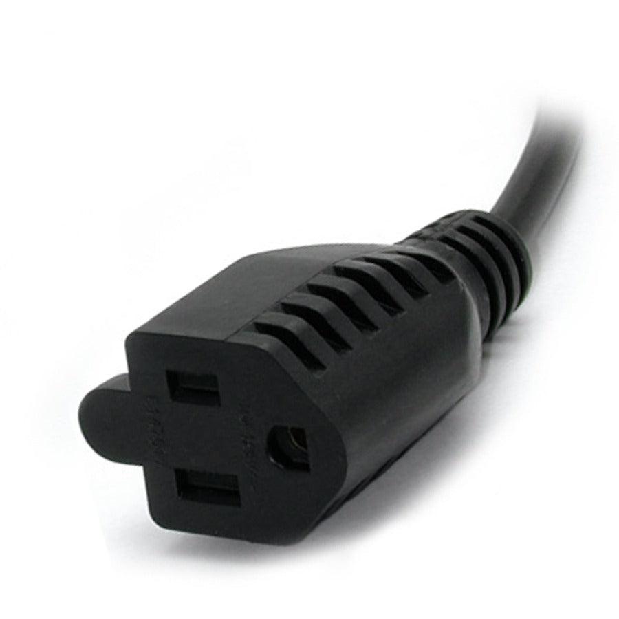Startech.Com 1Ft (30Cm) Power Extension Cord, Iec 320 C14 To Nema 5-15R, 10A 125V, 18Awg, Black