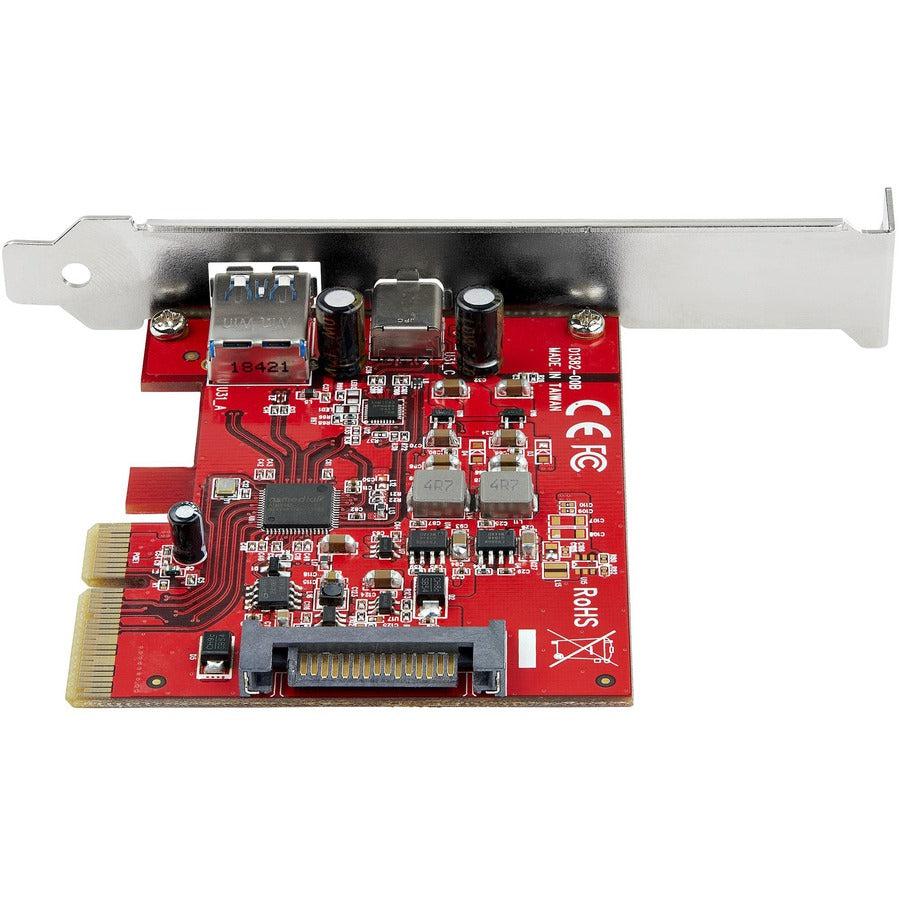 Startech.Com 2-Port 10Gbps Usb-A & Usb-C Pcie Card - Usb 3.1 Gen 2 Pci Express Type C/A Host