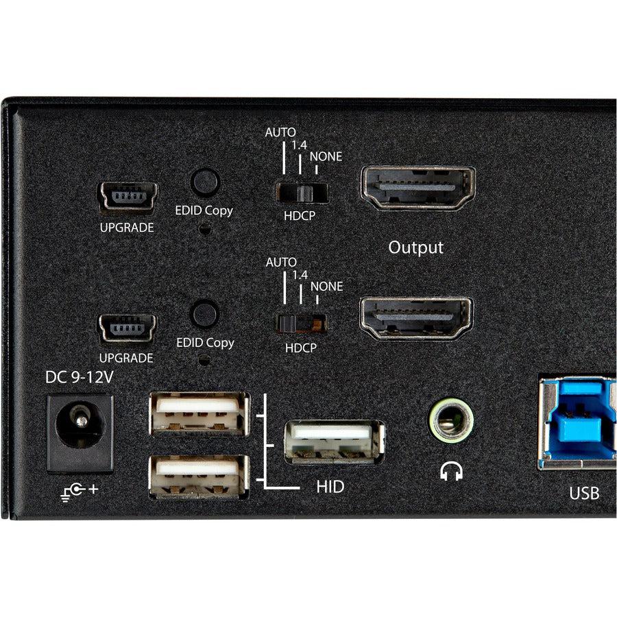 Startech.Com 2 Port Dual Monitor Hdmi Kvm Switch - 4K 60Hz Ultra Hd Hdr - Desktop 4K Hdmi 2.0 Kvm